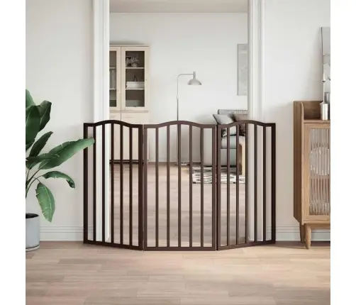 Suņu Vārti, Salokāmi, 3 Paneļi, Ozolkoka, 150 Cm, Papeles Koks Vidaxl