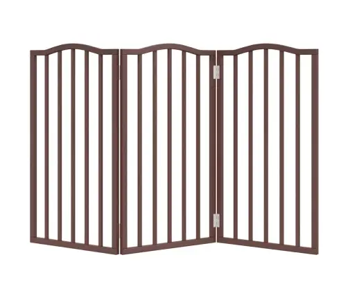 Suņu Vārti, Salokāmi, 3 Paneļi, Ozolkoka, 150 Cm, Papeles Koks Vidaxl