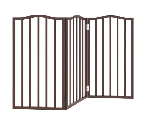 Suņu Vārti, Salokāmi, 3 Paneļi, Ozolkoka, 150 Cm, Papeles Koks Vidaxl