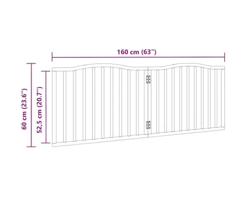 Suņu Vārti, Salokāmi, 2 Paneļi, Ozolkoka, 160 Cm, Papeles Koks Vidaxl