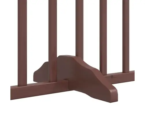 Suņu Vārti Ar Durvīm, Salokāmi, 4 Paneļi, 320 Cm, Papeles Koks Vidaxl