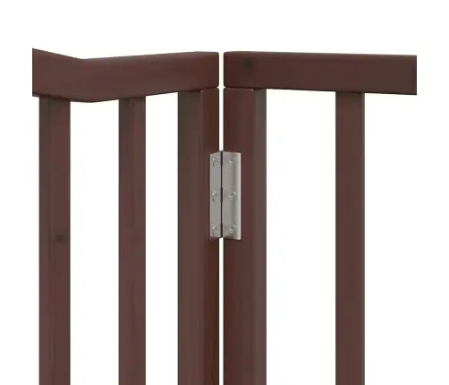 Kokkupandav Koeravärav Uksega, 4 Paneeli, Pruun Tamm, 320 Cm