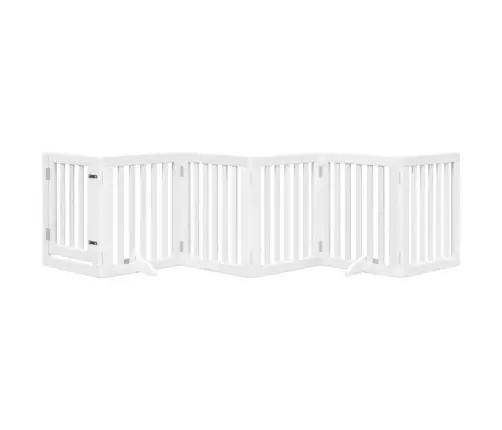 Varteliai Šunims Su Durimis, 6 Segmentai, Balti, 300cm Tuopa