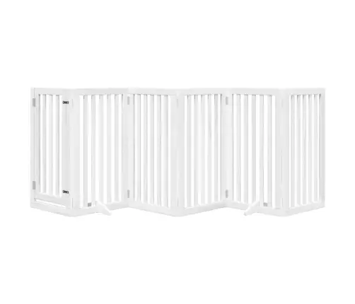 Varteliai Šunims Su Durimis, 6 Segmentai, Balti, 300cm Tuopa