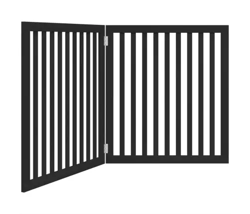 Kokkupandav Koeravärav, 2 Paneeli, Must, 160 cm Paplipuit