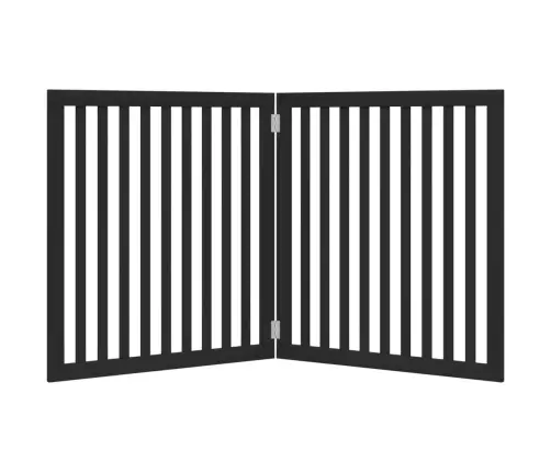 Kokkupandav Koeravärav, 2 Paneeli, Must, 160 cm Paplipuit