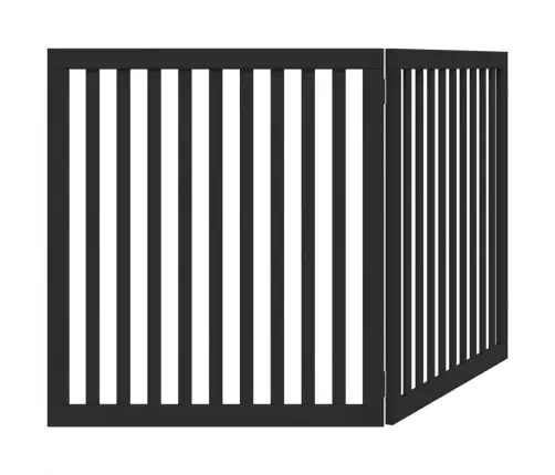 Kokkupandav Koeravärav, 2 Paneeli, Must, 160 cm Paplipuit