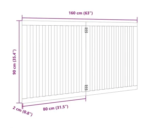 Kokkupandav Koeravärav, 2 Paneeli, Must, 160 cm Paplipuit