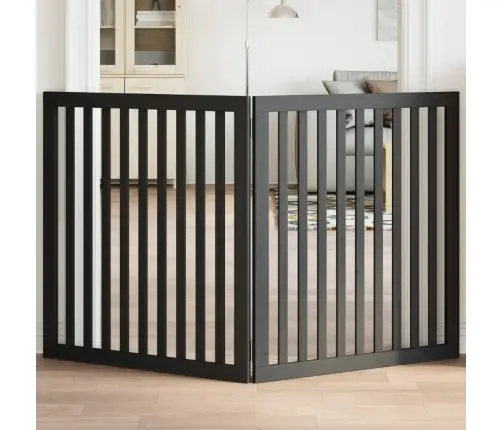 Kokkupandav Koeravärav, 2 Paneeli, Must, 160 cm Paplipuit