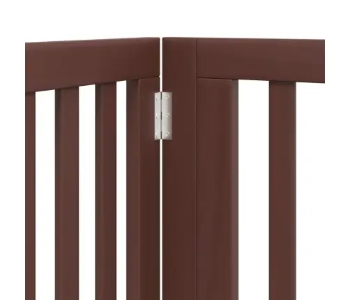 Suņu Vārti Ar Durvīm, Salokāmi, 4 Paneļi, 320 Cm, Papeles Koks Vidaxl