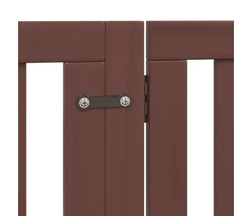 Suņu Vārti Ar Durvīm, Salokāmi, 4 Paneļi, 320 Cm, Papeles Koks Vidaxl