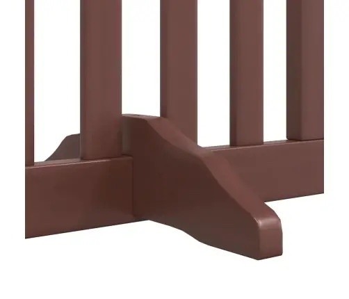 Suņu Vārti Ar Durvīm, Salokāmi, 4 Paneļi, 320 Cm, Papeles Koks Vidaxl