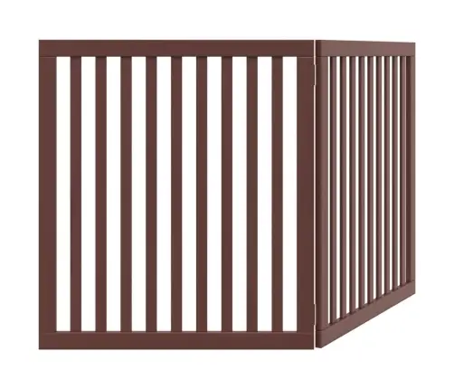 Suņu Vārti, Salokāmi, 2 Paneļi, Brūns, 160 Cm, Papeles Koks Vidaxl