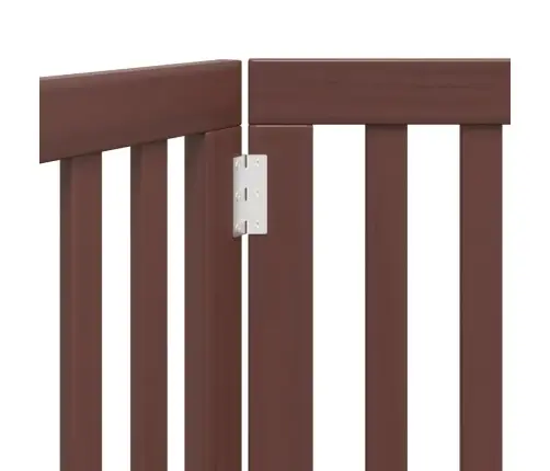 Suņu Vārti, Salokāmi, 2 Paneļi, Brūns, 160 Cm, Papeles Koks Vidaxl