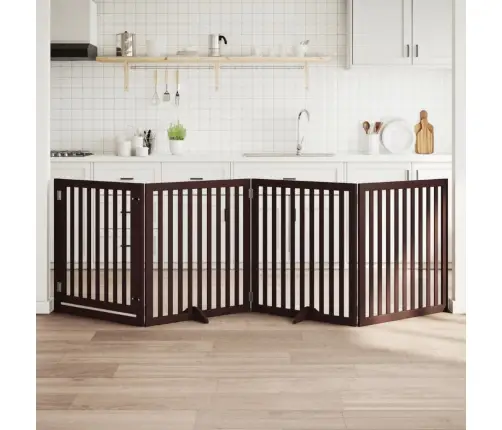 Varteliai Šunims Su Durimis, 4 Segmentai, Rudi, 320cm Tuopa