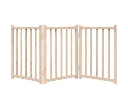 Suņu Vārti, Salokāmi, 3 Paneļi, 150 Cm, Egles Masīvkoks Vidaxl