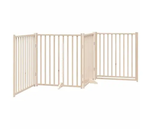 Koeravärav Uksega, Kokkupandav, 4 Paneeli, 320 cm Täispuidust, Kuusk