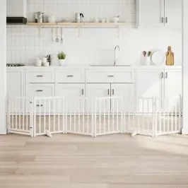 Suņu Vārti Ar Durvīm Salokāmi 6 Paneļi 300 Cm Egles Masīvkoks Vidaxl