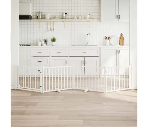 Suņu Vārti Ar Durvīm Salokāmi 4 Paneļi 320 Cm Egles Masīvkoks Vidaxl