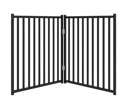 Kokkupandav Koeravärav, 2 Paneeli, Must, 160 cm Nulupuit