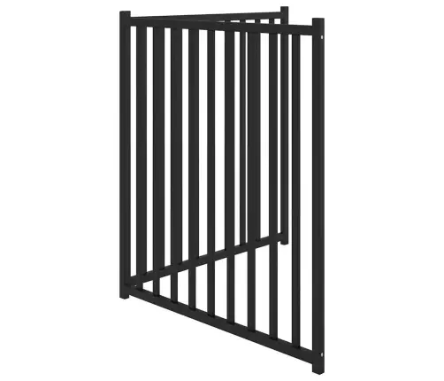 Kokkupandav Koeravärav, 2 Paneeli, Must, 160 cm Nulupuit