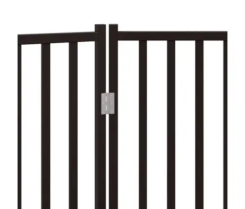 Kokkupandav Koeravärav, 2 Paneeli, Must, 160 cm Nulupuit