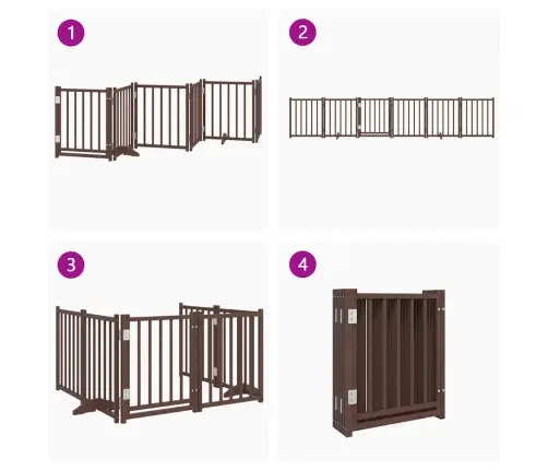 Varteliai Šunims Su Durimis, 6 Segmentai, Rudi, 300cm Eglė