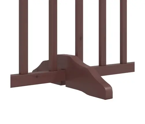 Kokkupandav Koeravärav Uksega, 6 Paneeli, Pruun Tamm, 300 Cm