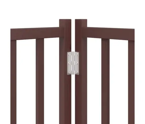 Suņu Vārti Ar Durvīm Salokāmi 4 Paneļi 320 Cm Egles Masīvkoks Vidaxl