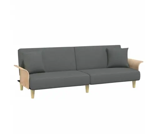 Dīvāngulta Ar Roku Balstiem, Tumši Pelēks Audums Vidaxl