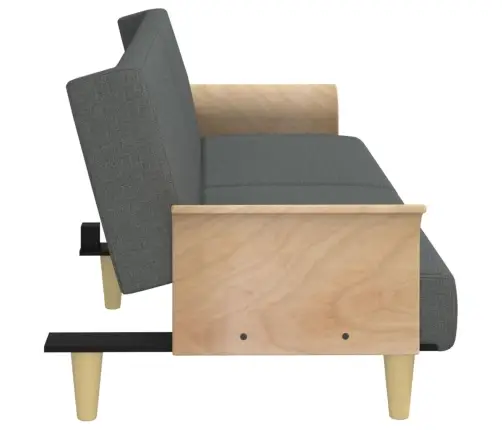 Dīvāngulta Ar Roku Balstiem, Tumši Pelēks Audums Vidaxl