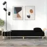 Dīvāngulta Ar Roku Balstiem, Melns Audums Vidaxl