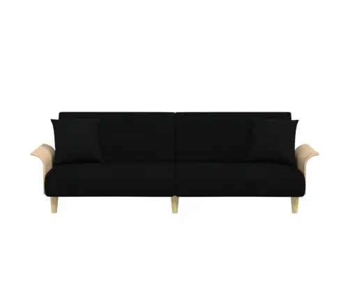 Dīvāngulta Ar Roku Balstiem, Melns Audums Vidaxl