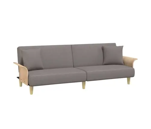 Sofa-Lova Su Porankiais, Taupe Spalvos, Audinys