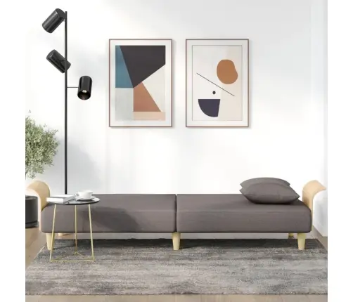 Sofa-Lova Su Porankiais, Taupe Spalvos, Audinys