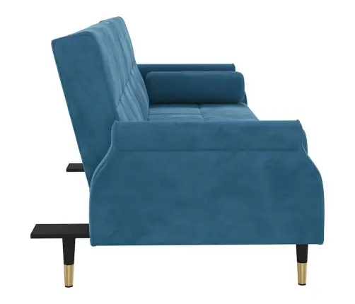 Dīvāngulta Ar Spilveniem, Zils Samts Vidaxl