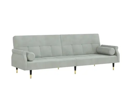 Dīvāngulta Ar Spilveniem, Gaiši Pelēks Samts Vidaxl