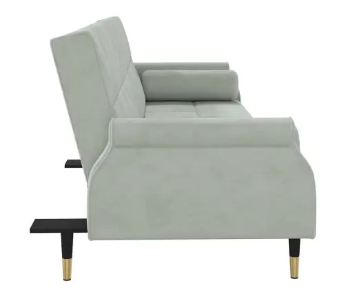 Dīvāngulta Ar Spilveniem, Gaiši Pelēks Samts Vidaxl