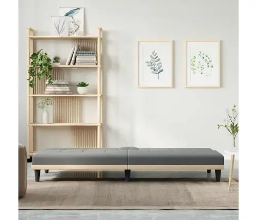 Dīvāngulta Ar Glāžu Turētājiem, Tumši Pelēks Audums Vidaxl