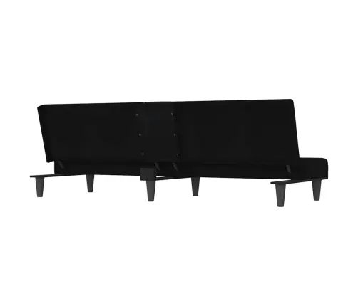 Sofa-Lova Su Puodelių Laikikliais, Juodos Spalvos, Audinys