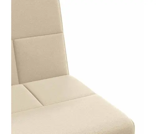 Dīvāngulta Ar Glāžu Turētājiem, Krēmkrāsas Audums Vidaxl