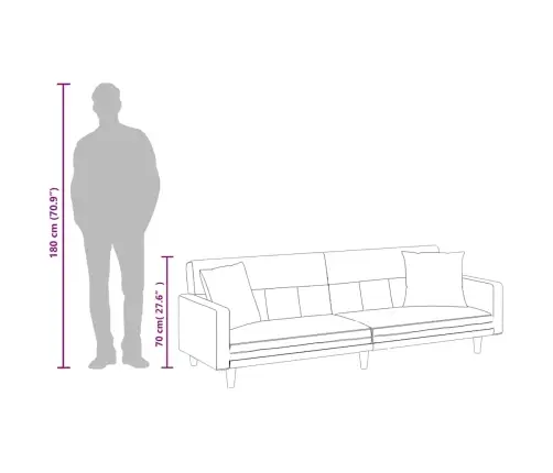 Dīvāngulta Ar Spilveniem, Melns Audums Vidaxl