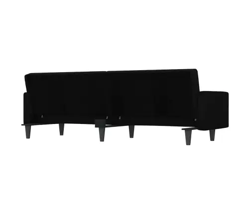 Dīvāngulta Ar Spilveniem, Melns Audums Vidaxl
