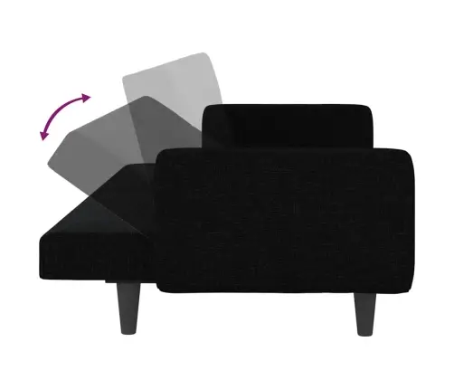 Dīvāngulta Ar Spilveniem, Melns Audums Vidaxl