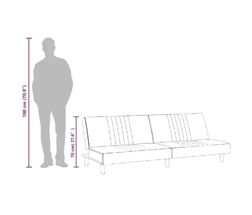 Dīvāngulta, Krēmkrāsas Audums Vidaxl