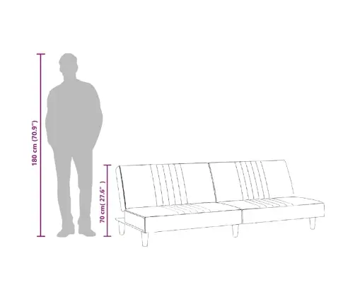 Dvivietė Sofa-Lova, Taupe Spalvos, Audinys