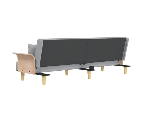 Dīvāngulta Ar Roku Balstiem, Gaiši Pelēks Audums Vidaxl