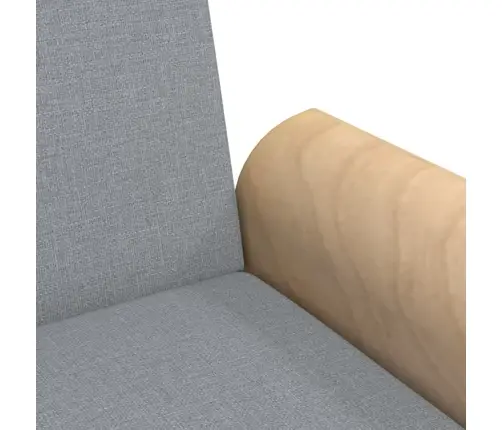 Dīvāngulta Ar Roku Balstiem, Gaiši Pelēks Audums Vidaxl