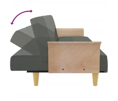 Dīvāngulta Ar Roku Balstiem, Tumši Pelēks Audums Vidaxl