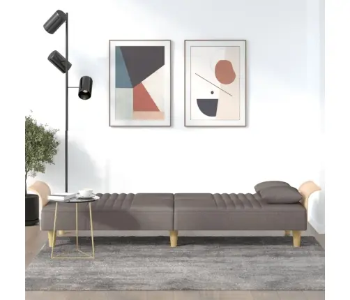 Diivanvoodi Käetugedega, Pruunikashall, Kangas